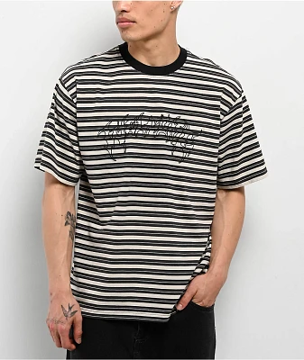 Welcome Concrete Stripe Natural Knit T-Shirt