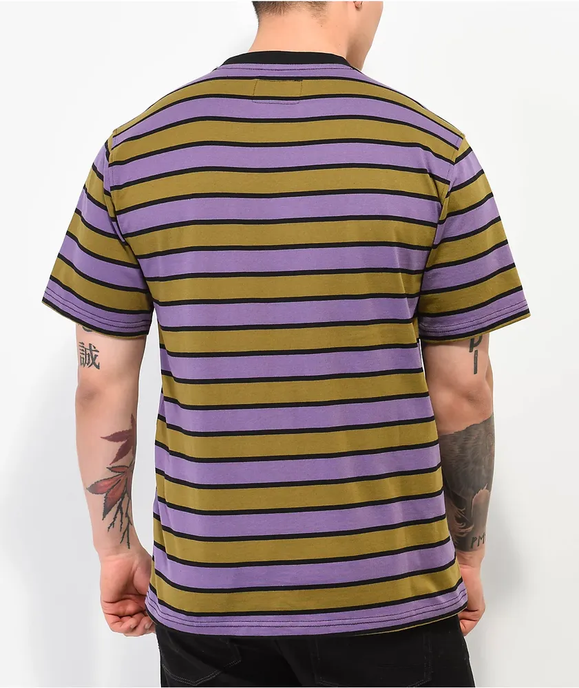 Welcome Cooper Olive & Purple Stripe T-Shirt
