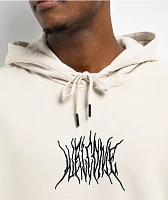 Welcome Cyber Embroidered Bone Hoodie