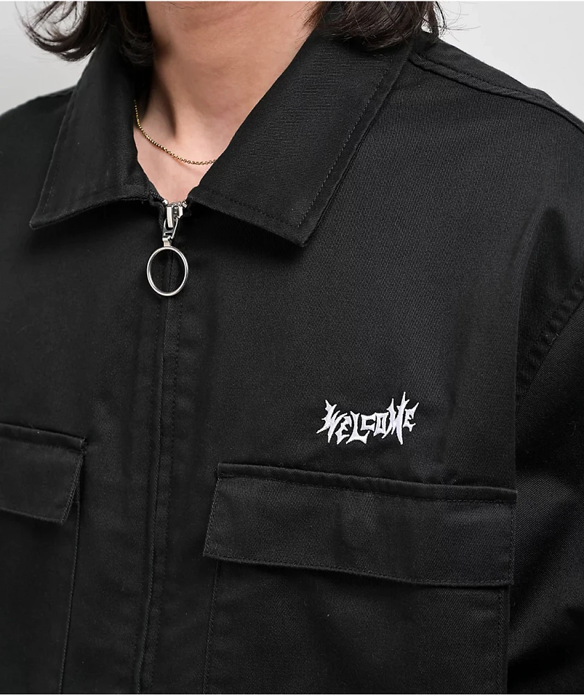 Welcome Diablo Black Zip Work Shirt