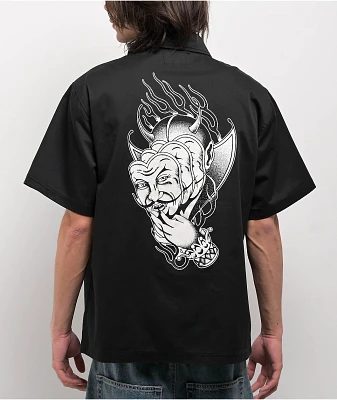Welcome Diablo Black Zip Work Shirt
