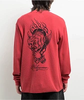 Welcome Diablo Red Thermal Long Sleeve T-Shirt