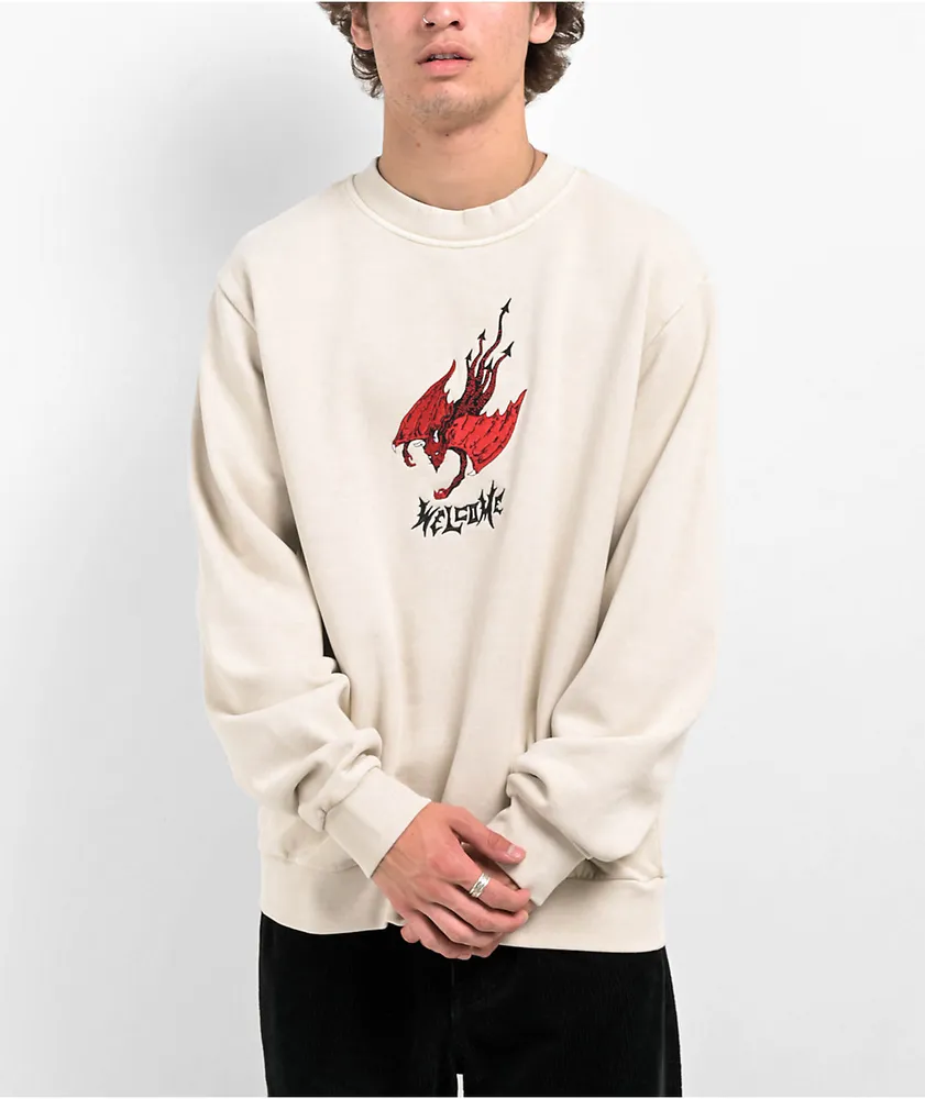 Welcome Diver Off White Crewneck Sweatshirt