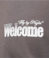 Welcome Fly By Night Brown Enzyme Wash T-Shirt