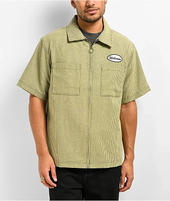 Welcome Garage Cedar Green Stripe Work Shirt