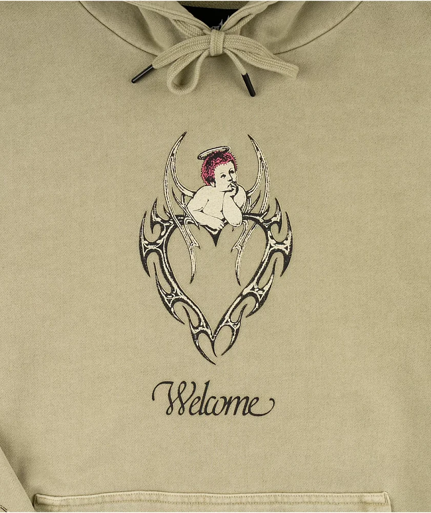 Welcome Halo Beige Hoodie