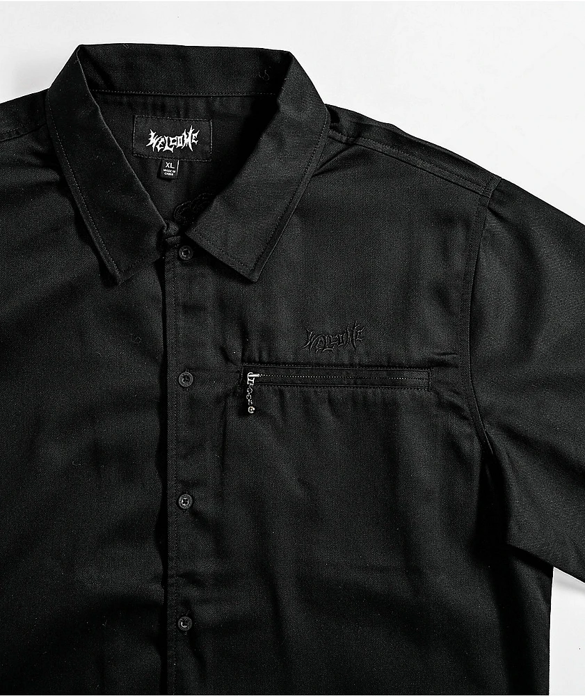 Welcome Mace Black Short Sleeve Work Shirt