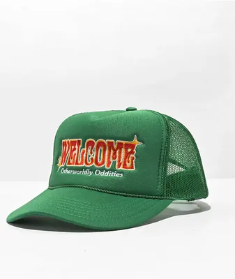 Welcome Oddities Green Trucker Hat