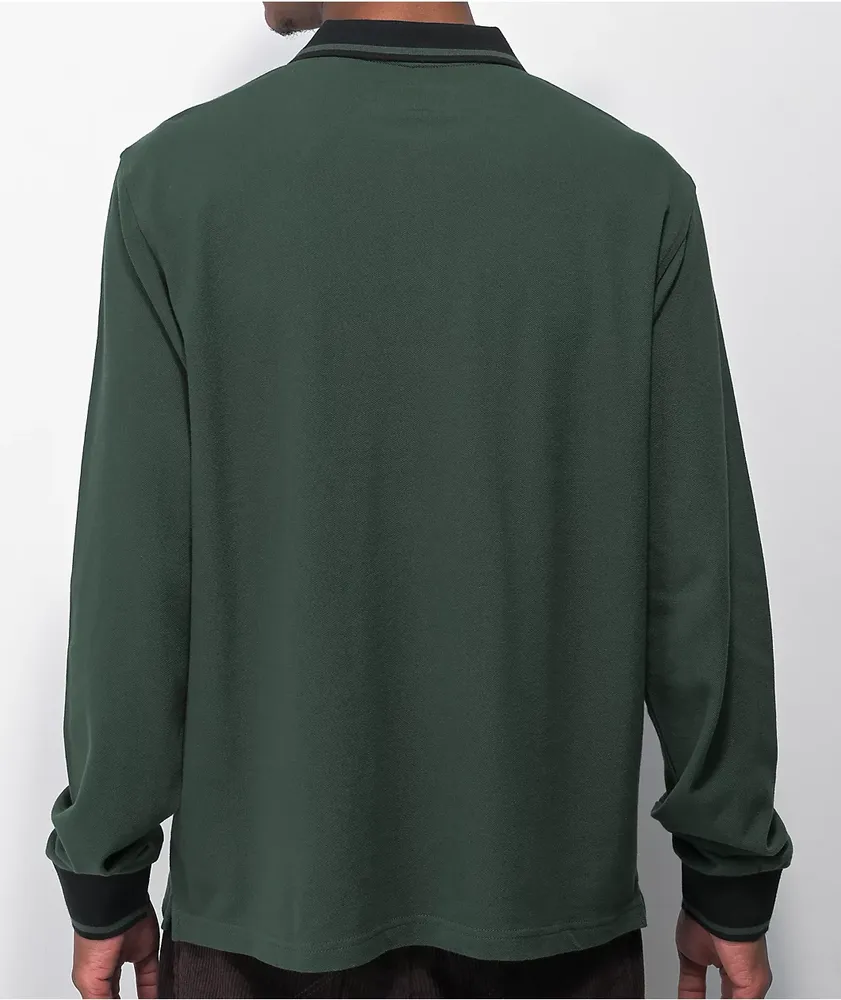 Welcome Parliament Green Long Sleeve Polo Shirt