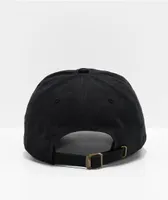 Welcome Scrawl Peached Black Strapback Hat