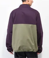 Welcome Seeker Purple & Brown Zip Jacket