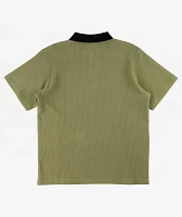 Welcome Sharp Olive Thermal Polo Shirt