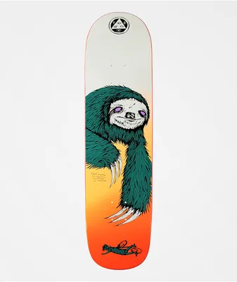 Welcome Sloth On Bunyip Mid Slate & Sunrise 8.25" Skateboard Deck