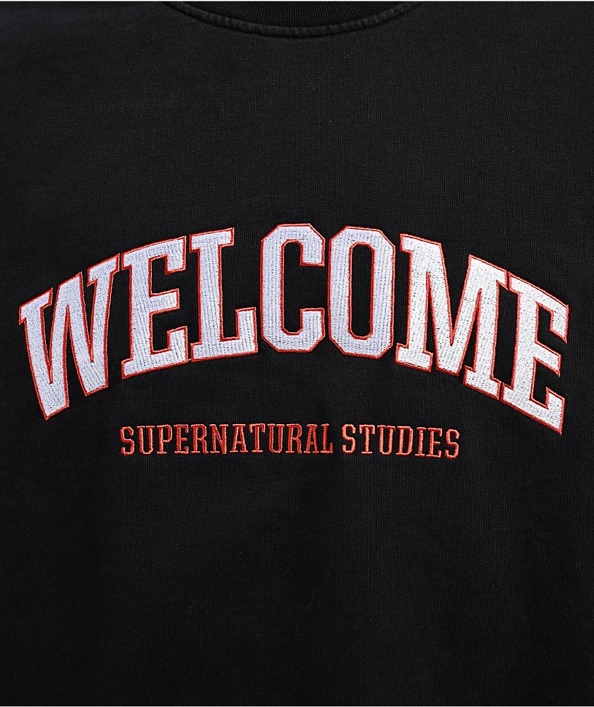 Welcome Student Black Crewneck Sweatshirt