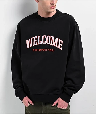 Welcome Student Black Crewneck Sweatshirt