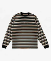 Welcome Surf Stripe Green & Orange Long Sleeve T-Shirt