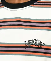 Welcome Thelema Bone & Multi Stripe T-Shirt