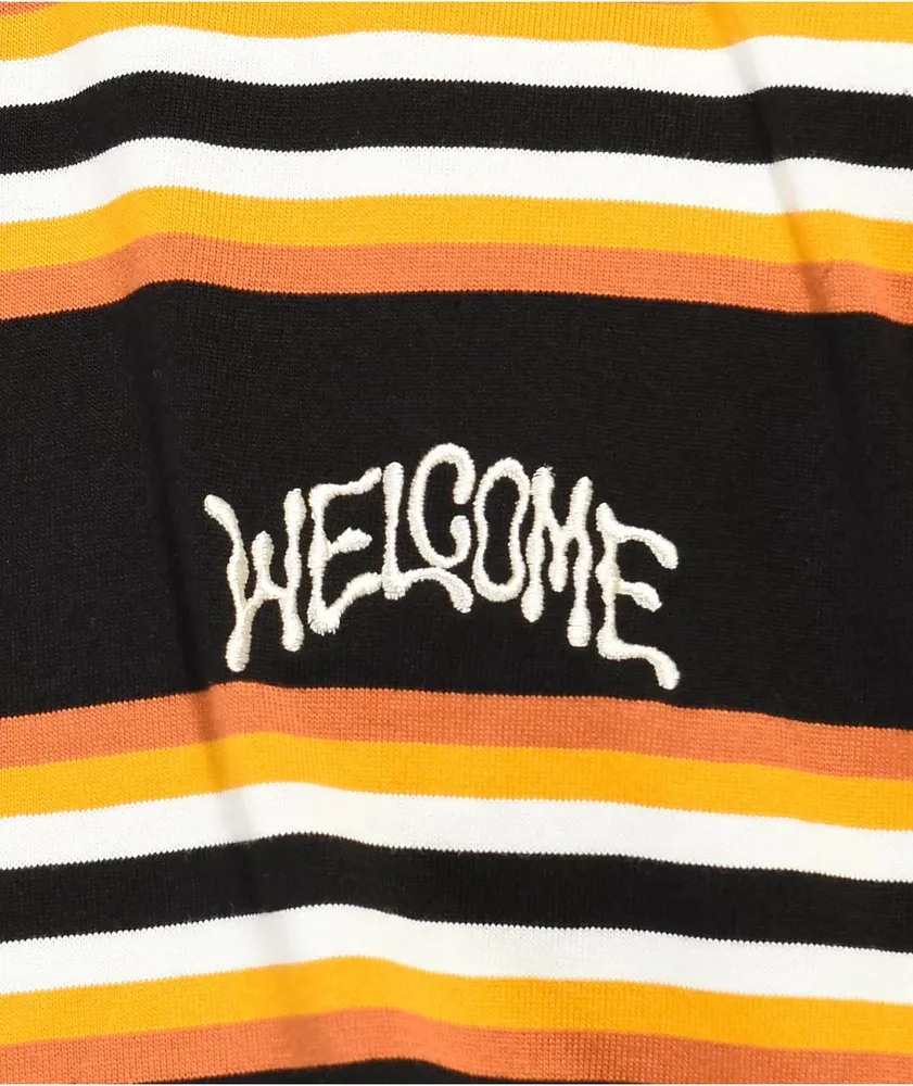 Welcome Thelma Black & Brown Stripe T-Shirt