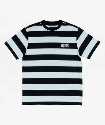 Welcome Thicc Stripe Navy & White T-Shirt