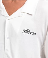 Welcome Torment White Short Sleeve Button Up Shirt