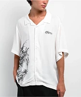 Welcome Torment White Short Sleeve Button Up Shirt
