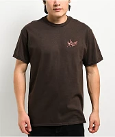 Welcome Twin Spine Chocolate Brown T-Shirt