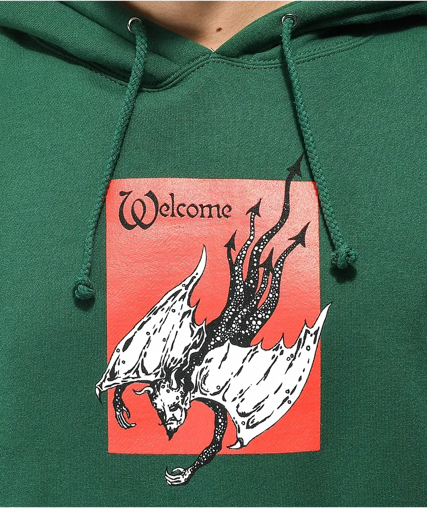 Welcome Unholy Diver Green Hoodie