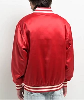 Welcome Union Thermal Satin Red Varsity Jacket