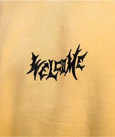 Welcome Vamp Sun Fade Yellow Pigment Dye Crewneck Sweatshirt