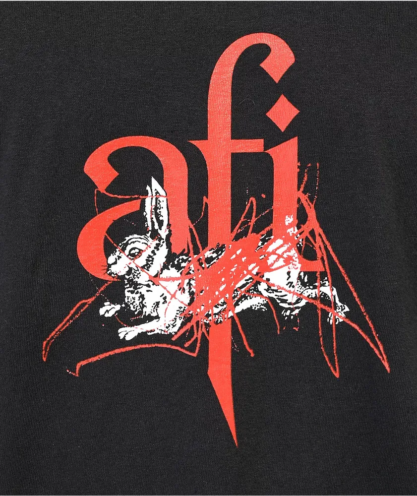 Welcome x AFI Rabbit Black T-Shirt