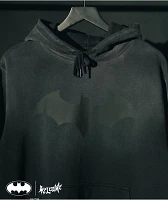 Welcome x Batman Batlogo Black Wash Hoodie