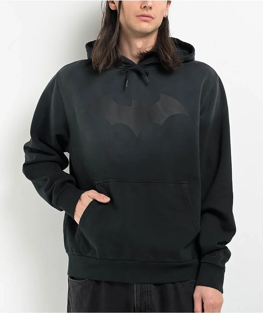 Welcome x Batman Batlogo Black Wash Hoodie