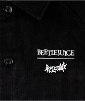 Welcome x Beetlejuice Sandworm Black Corduroy Coaches Jacket