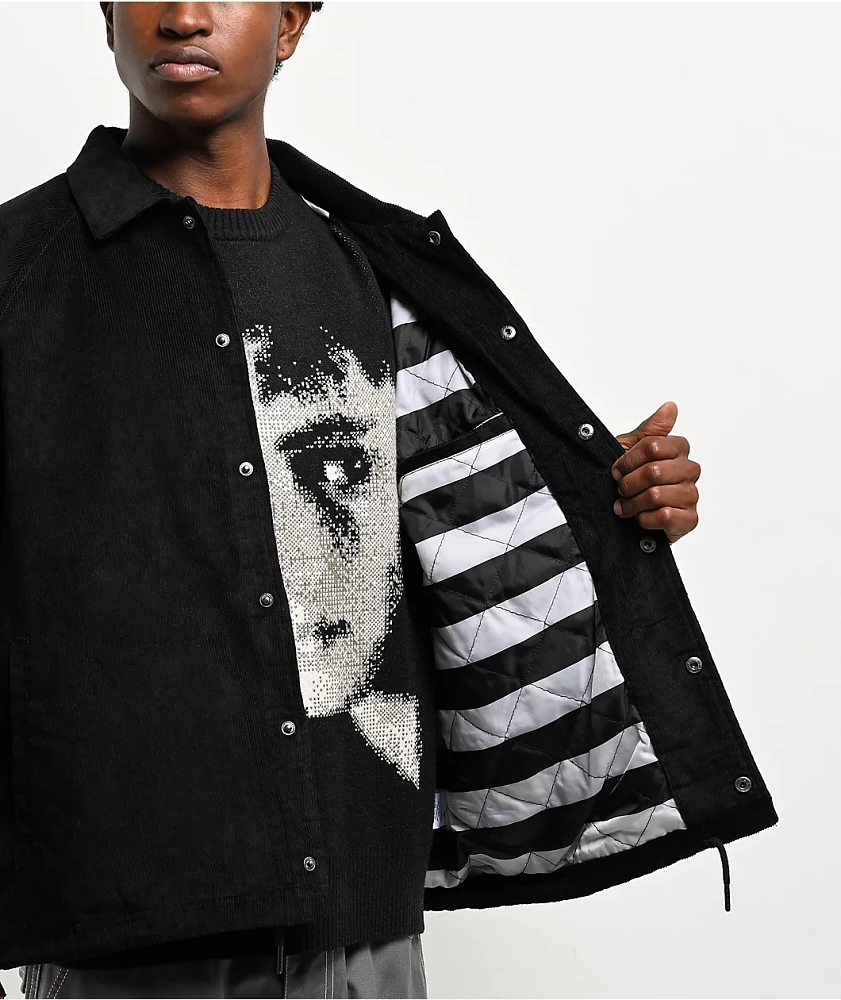 Welcome x Beetlejuice Sandworm Black Corduroy Coaches Jacket