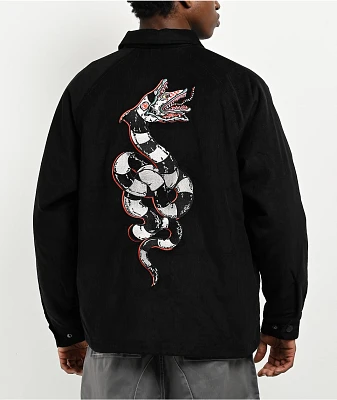 Welcome x Beetlejuice Sandworm Black Corduroy Coaches Jacket