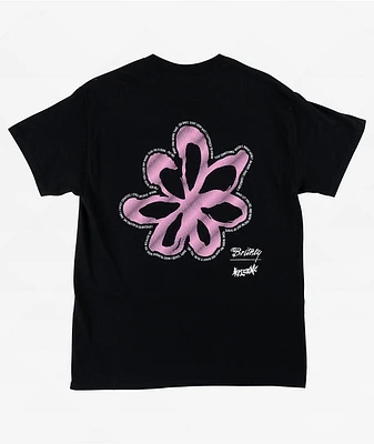 Welcome x Britney Spears Flower Black T-Shirt