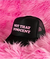 Welcome x Britney Spears Innocent Puff Print Black Trucker Hat