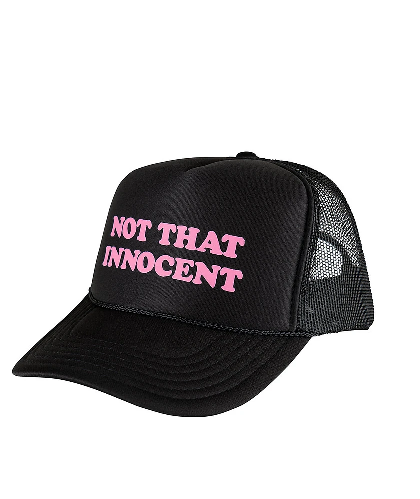 Welcome x Britney Spears Innocent Puff Print Black Trucker Hat