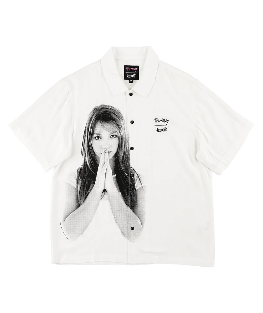 Welcome x Britney Spears Rayon Photo White Shirt