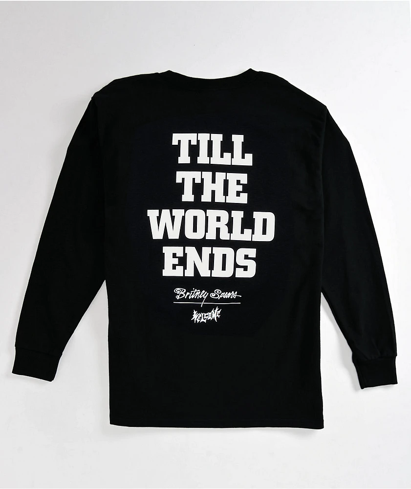 Welcome x Britney Spears Till The World Ends Black Long Sleeve T-Shirt