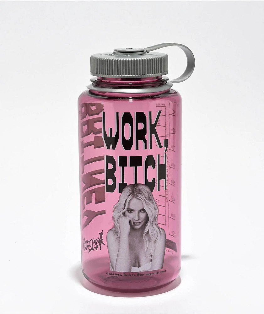 Welcome x Britney Spears Work Bitch Pink Nalgene Water Bottle