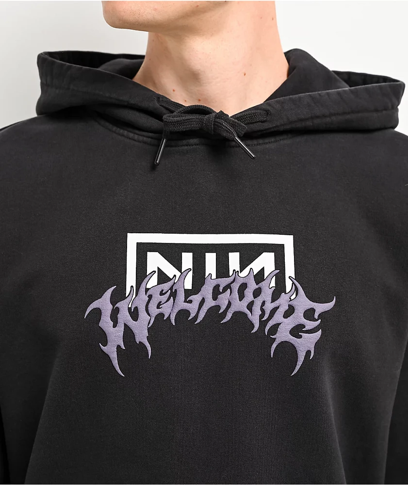 Welcome x Nine Inch Nails Eraser Black Hoodie