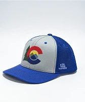 Wild Tribute Colorado Logo Blue Trucker Hat
