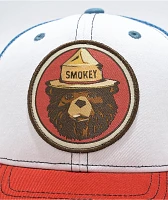 Wild Tribute Smokey The Bear Rust Red & Sky Blue Trucker Hat