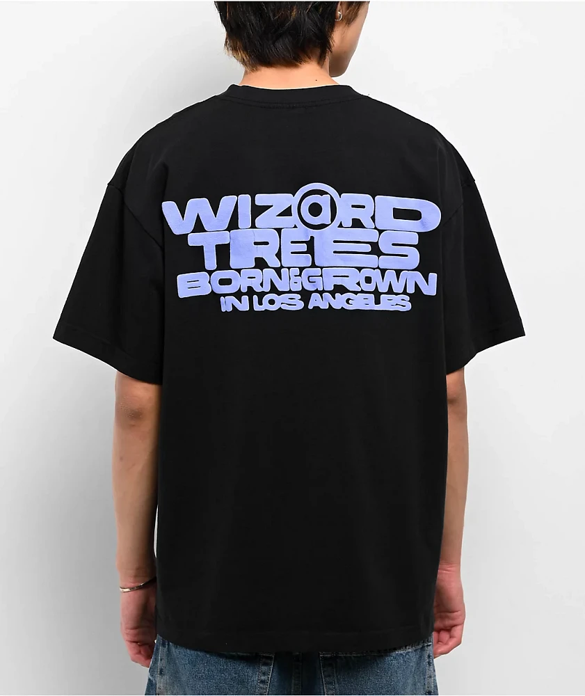 Wizard Trees Born + Grown Black T-Shirt