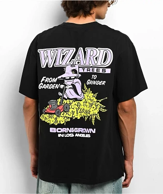 Wizard Trees Garden To Grinder Black T-Shirt