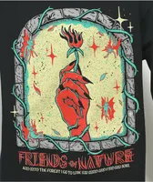 Wizard of Barge Friends Of Nature Black Long Sleeve T-Shirt