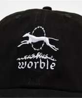 Worble Bad Lou Black Faux Suede Snapback Hat