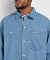 Worble Blue Denim Long Sleeve Shirt