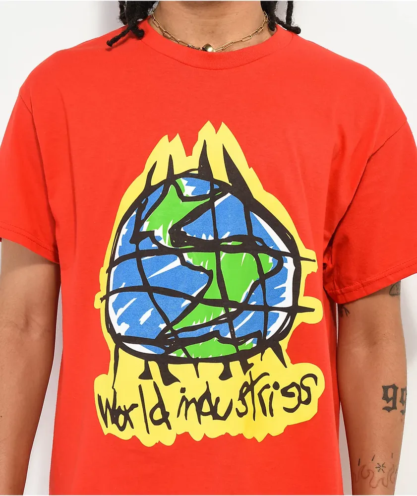 World Industries Drawn Logo Red T-Shirt